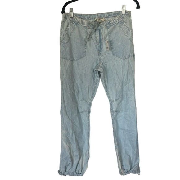 We the Free Low Rise Light Blue Trousers Joggers Pants Ankle Tie Women's S NWT - Picture 2 of 6